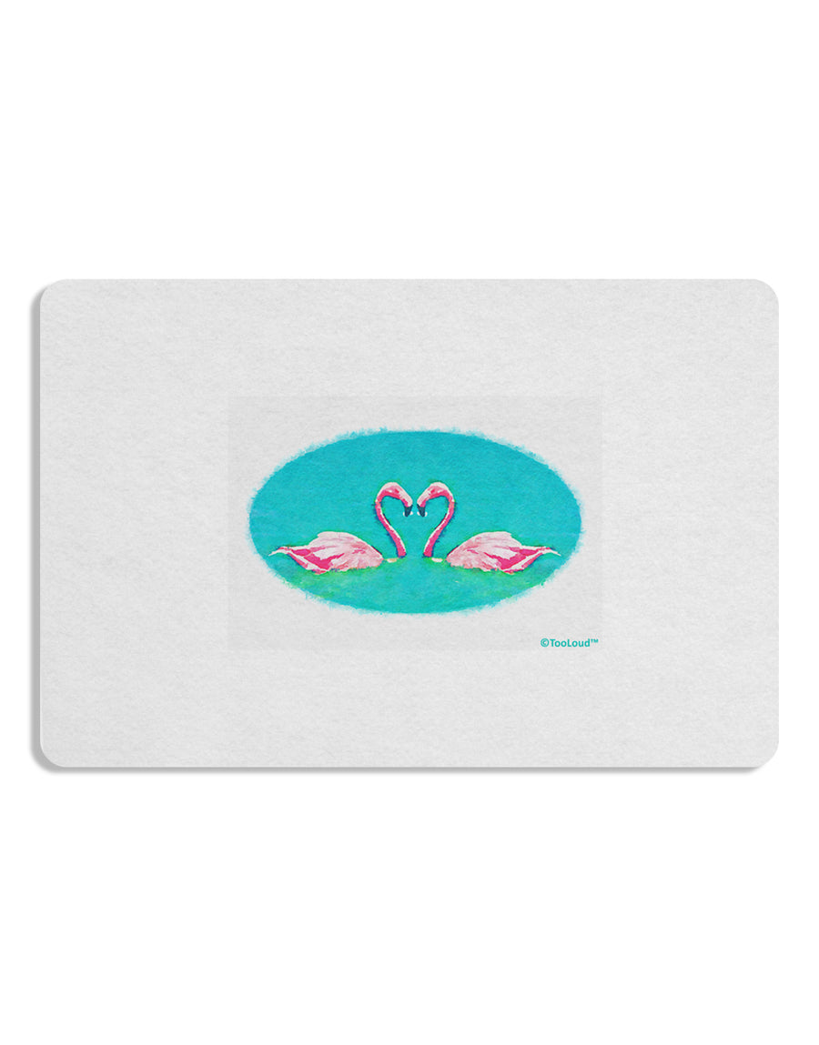 Love Birds - Flamingos Watercolor Placemat Set of 4 Placemats-Placemat-TooLoud-White-Davson Sales