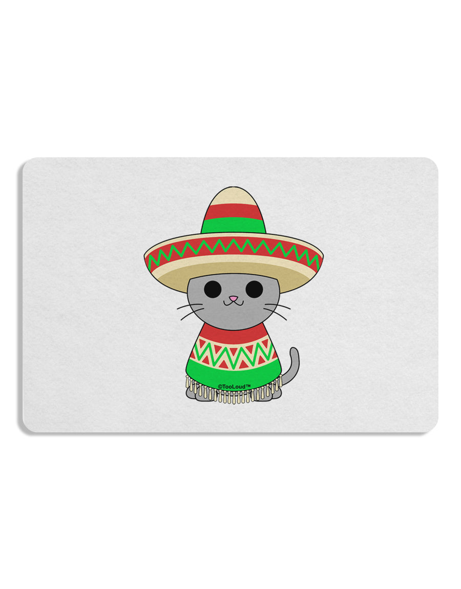 Cat with Sombrero and Poncho Placemat by TooLoud Set of 4 Placemats-Placemat-TooLoud-White-Davson Sales