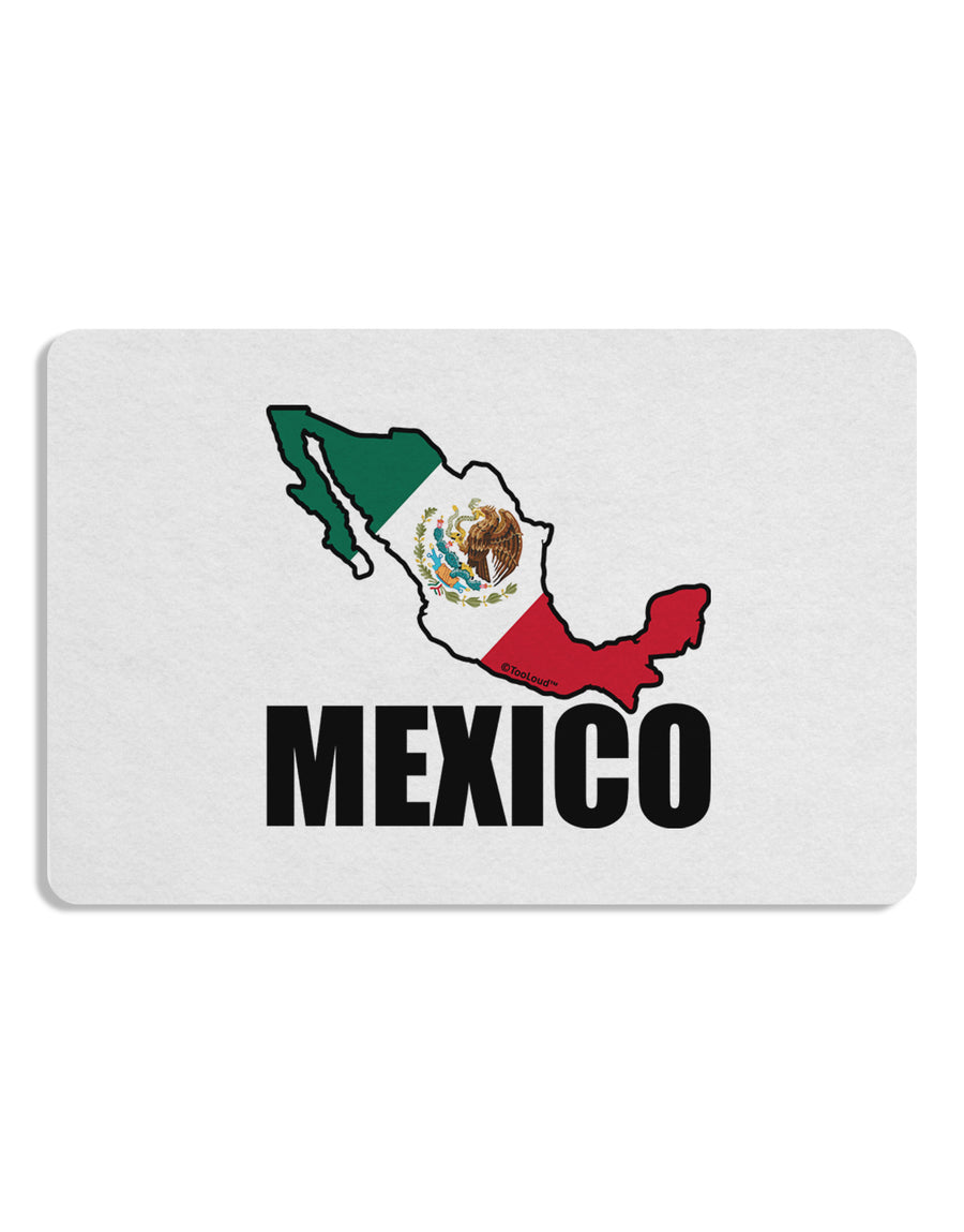 Mexico Outline - Mexican Flag - Mexico Text Placemat by TooLoud Set of 4 Placemats-Placemat-TooLoud-White-Davson Sales