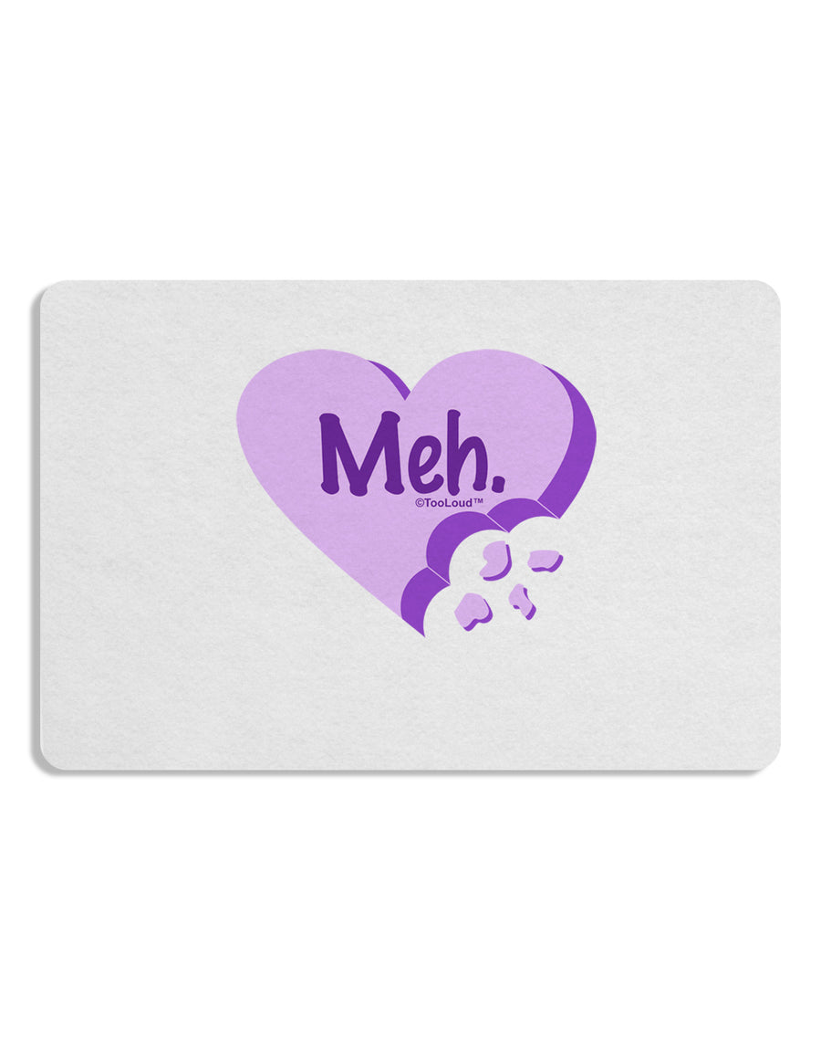 Meh Candy Heart Purple - Valentines Day Placemat by TooLoud Set of 4 Placemats-Placemat-TooLoud-White-Davson Sales