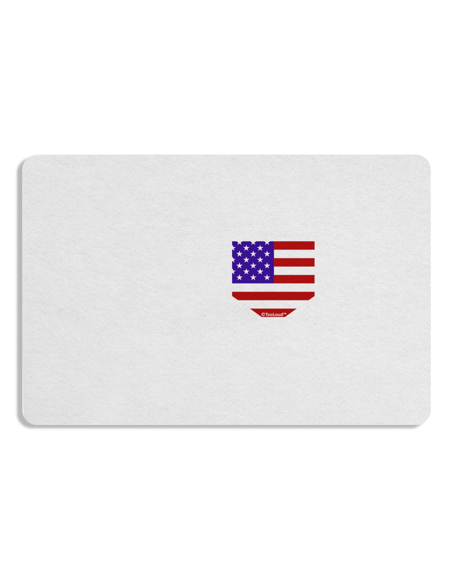American Flag Faux Pocket Design Placemat by TooLoud Set of 4 Placemats-Placemat-TooLoud-White-Davson Sales