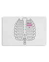 Skeleton Ribcage with Pink Heart Halloween 12 x 18 Placemat Set of 4 Placemats-Placemat-TooLoud-White-Davson Sales