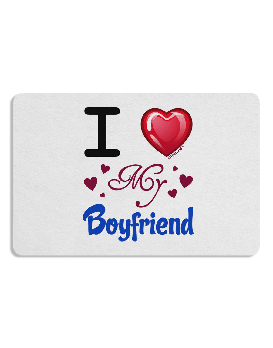 I Love Heart My Boyfriend Placemat Set of 4 Placemats-Placemat-TooLoud-White-Davson Sales