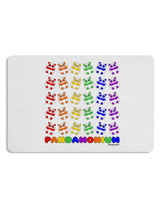 Pandamonium Rainbow Pandas Placemat by TooLoud Set of 4 Placemats-Placemat-TooLoud-White-Davson Sales