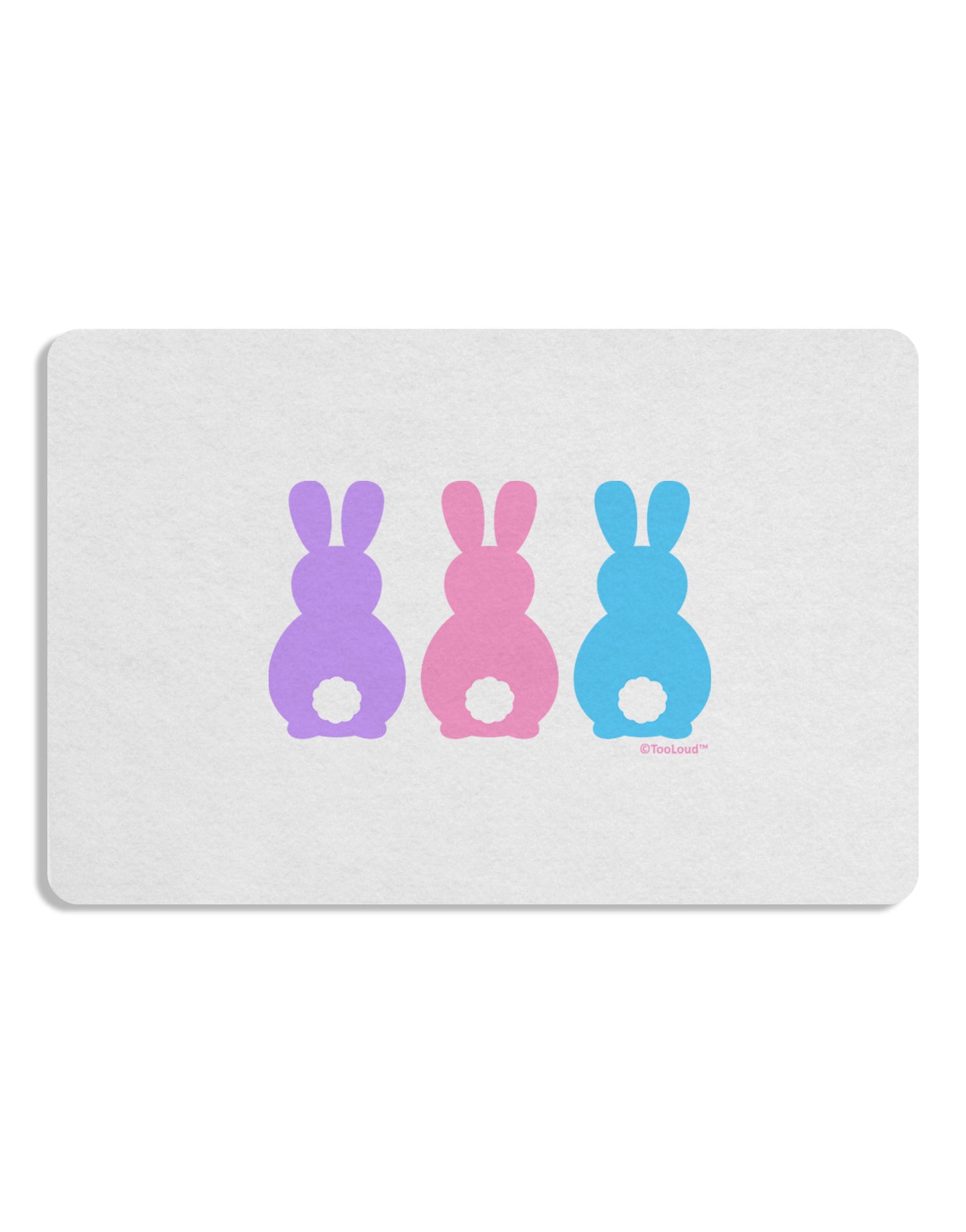 Three Easter Bunnies - Pastels Placemat by TooLoud Set of 4 Placemats-Placemat-TooLoud-White-Davson Sales