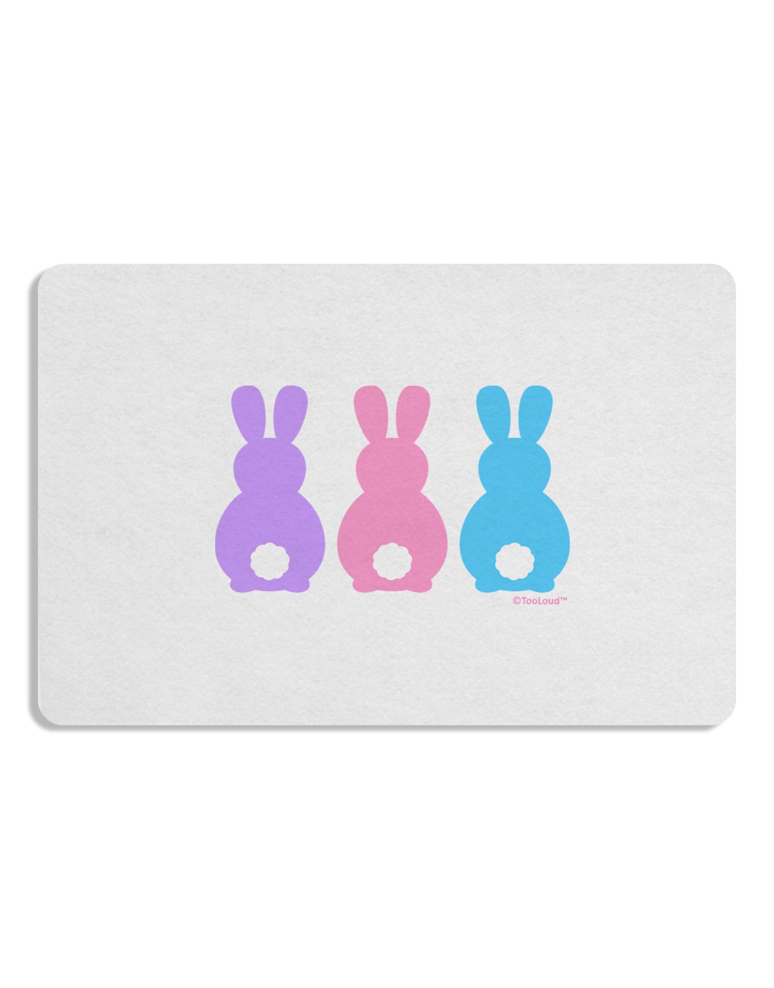 Three Easter Bunnies - Pastels Placemat by TooLoud Set of 4 Placemats-Placemat-TooLoud-White-Davson Sales
