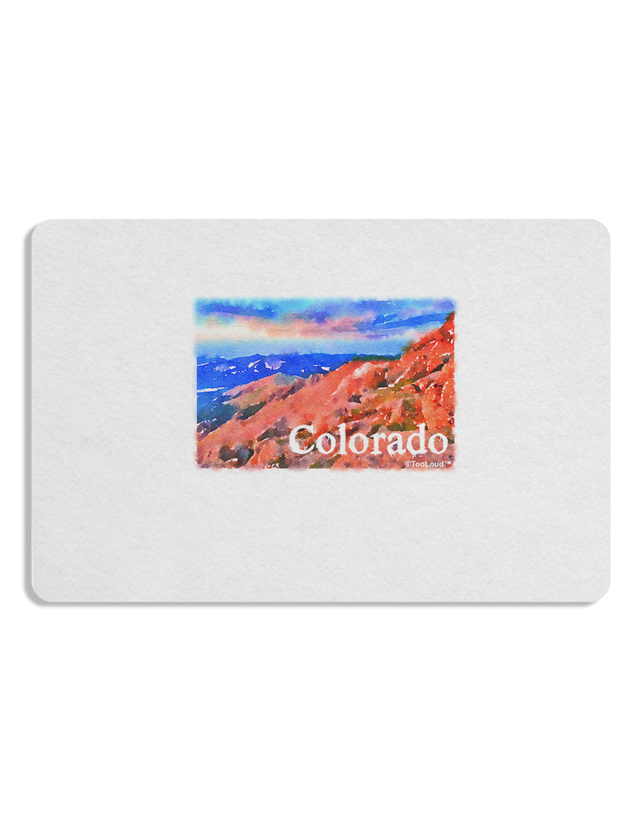 Colorado Mtn Sunset Soaked WaterColor Placemat Set of 4 Placemats-Placemat-TooLoud-White-Davson Sales