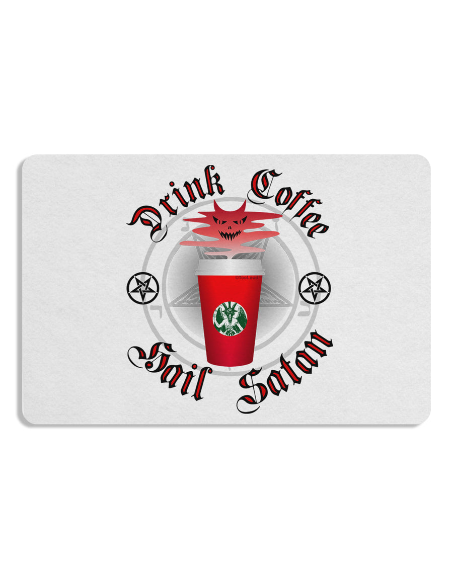 Red Cup Drink Coffee Hail Satan Placemat by TooLoud Set of 4 Placemats-Placemat-TooLoud-White-Davson Sales