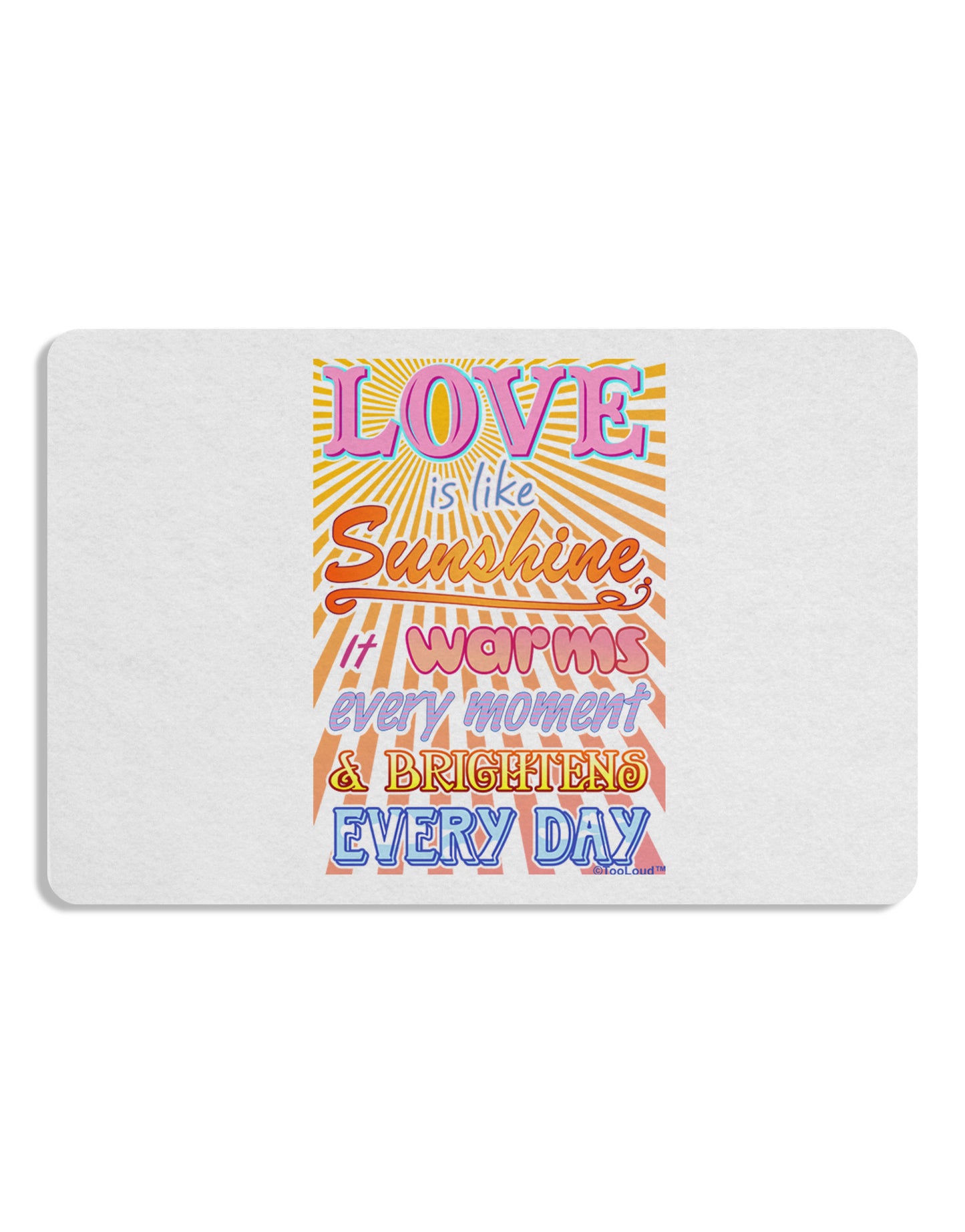 Love is like Sunshine - Sunburst Placemat Set of 4 Placemats-Placemat-TooLoud-White-Davson Sales