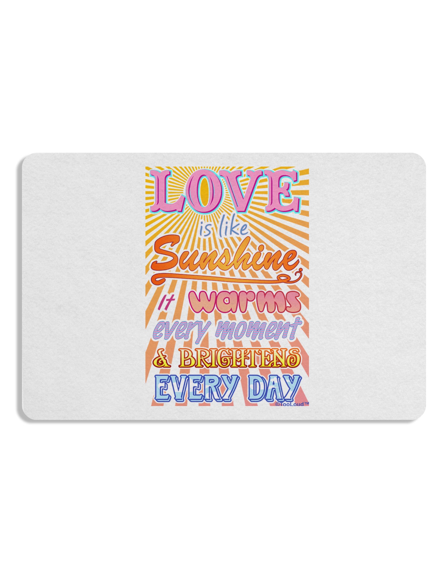 Love is like Sunshine - Sunburst Placemat Set of 4 Placemats-Placemat-TooLoud-White-Davson Sales