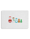 Cute Christmas Matryoshka Nesting Dolls 12 x 18 Placemat Set of 4 Placemats-Placemat-TooLoud-White-Davson Sales