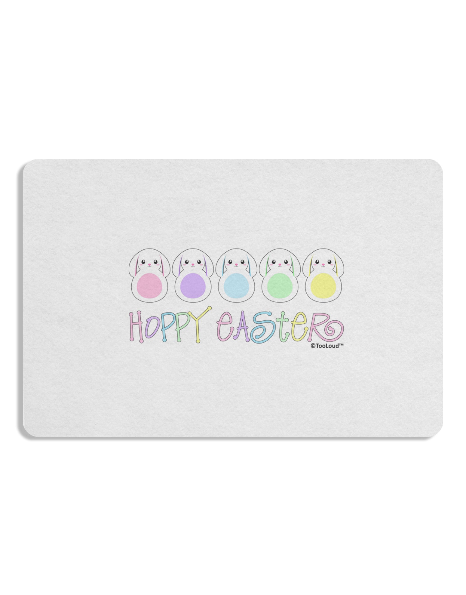 Cute Pastel Bunnies - Hoppy Easter Placemat by TooLoud Set of 4 Placemats-Placemat-TooLoud-White-Davson Sales