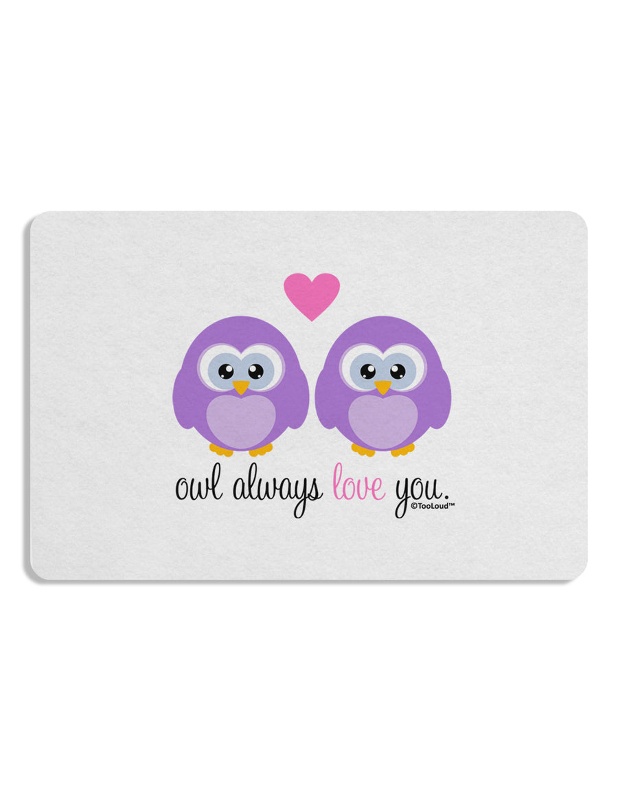 Owl Always Love You - Purple Owls Placemat by TooLoud Set of 4 Placemats-Placemat-TooLoud-White-Davson Sales