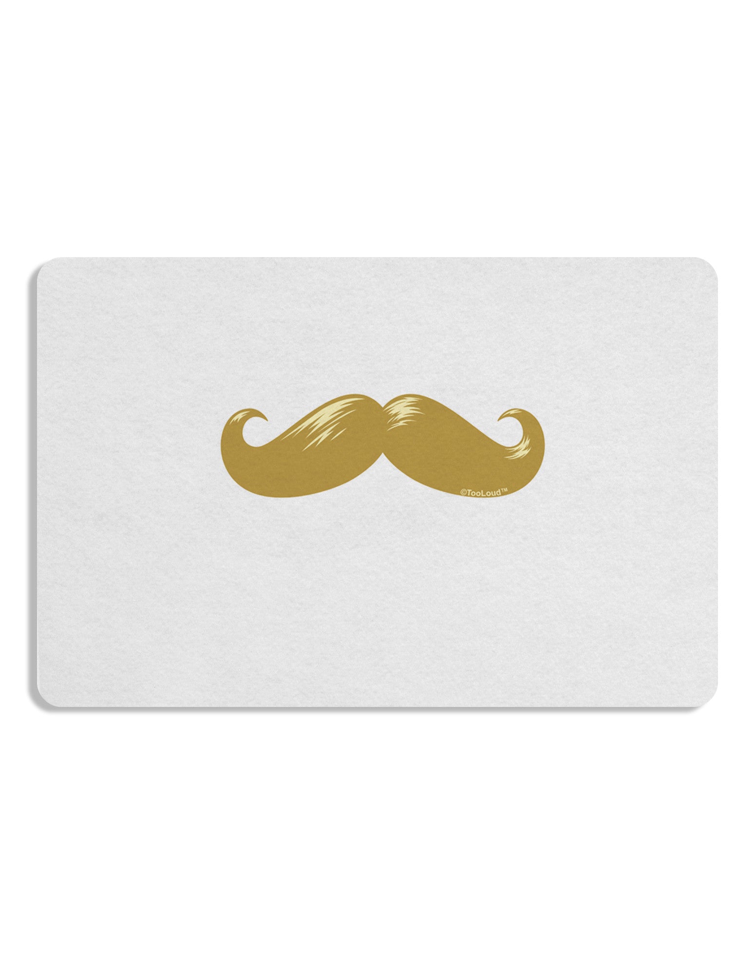 Big Gold Blonde Mustache Placemat Set of 4 Placemats-Placemat-TooLoud-White-Davson Sales