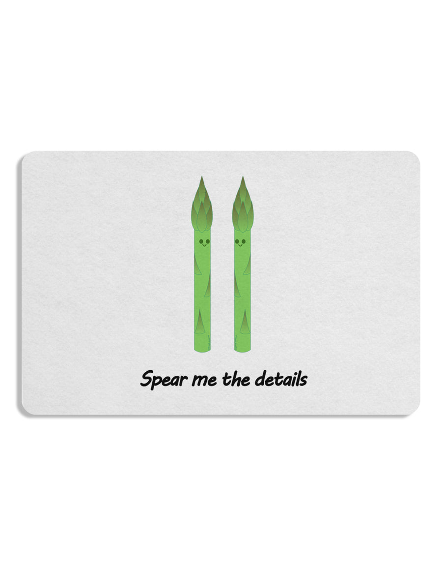 Asparagus - Spear Me the Details 12 x 18 Placemat Set of 4 Placemats-Placemat-TooLoud-White-Davson Sales