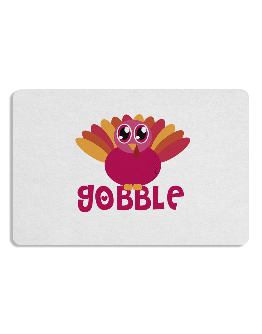 Cute Gobble Turkey Pink Placemat Set of 4 Placemats-Placemat-TooLoud-White-Davson Sales