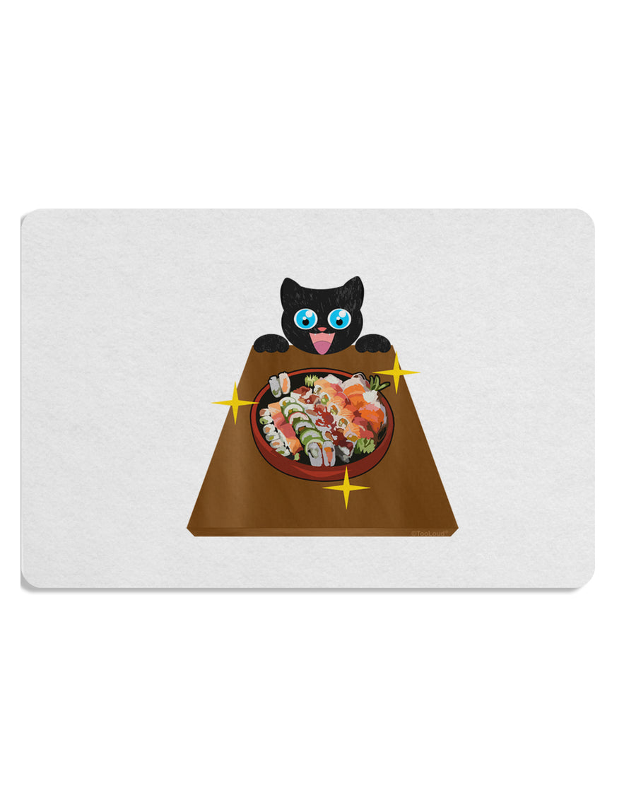 Anime Cat Loves Sushi Placemat by TooLoud Set of 4 Placemats-Placemat-TooLoud-White-Davson Sales