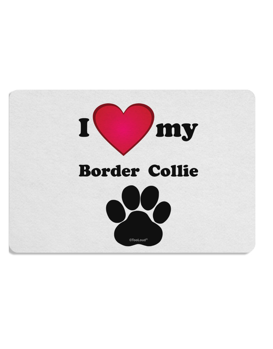 I Heart My Border Collie Placemat by TooLoud Set of 4 Placemats-Placemat-TooLoud-White-Davson Sales