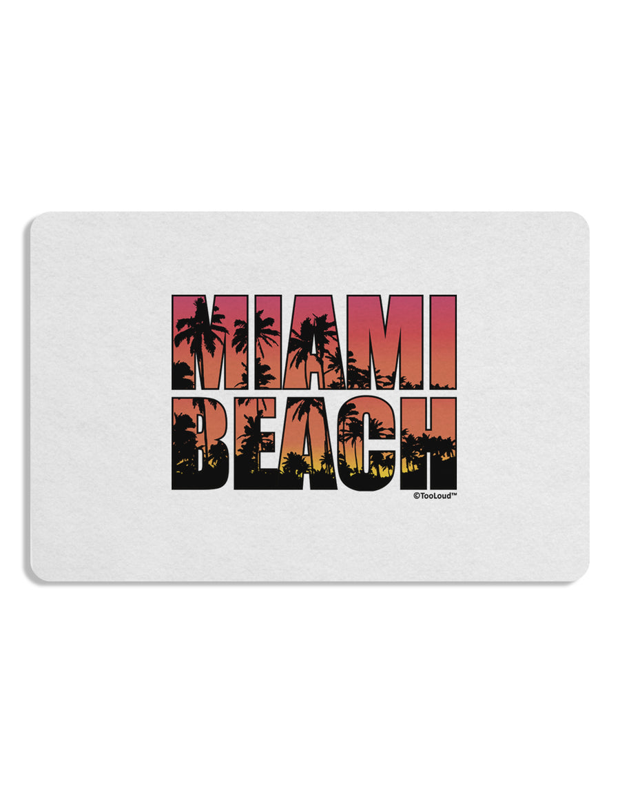 Miami Beach - Sunset Palm Trees Placemat by TooLoud Set of 4 Placemats-Placemat-TooLoud-White-Davson Sales