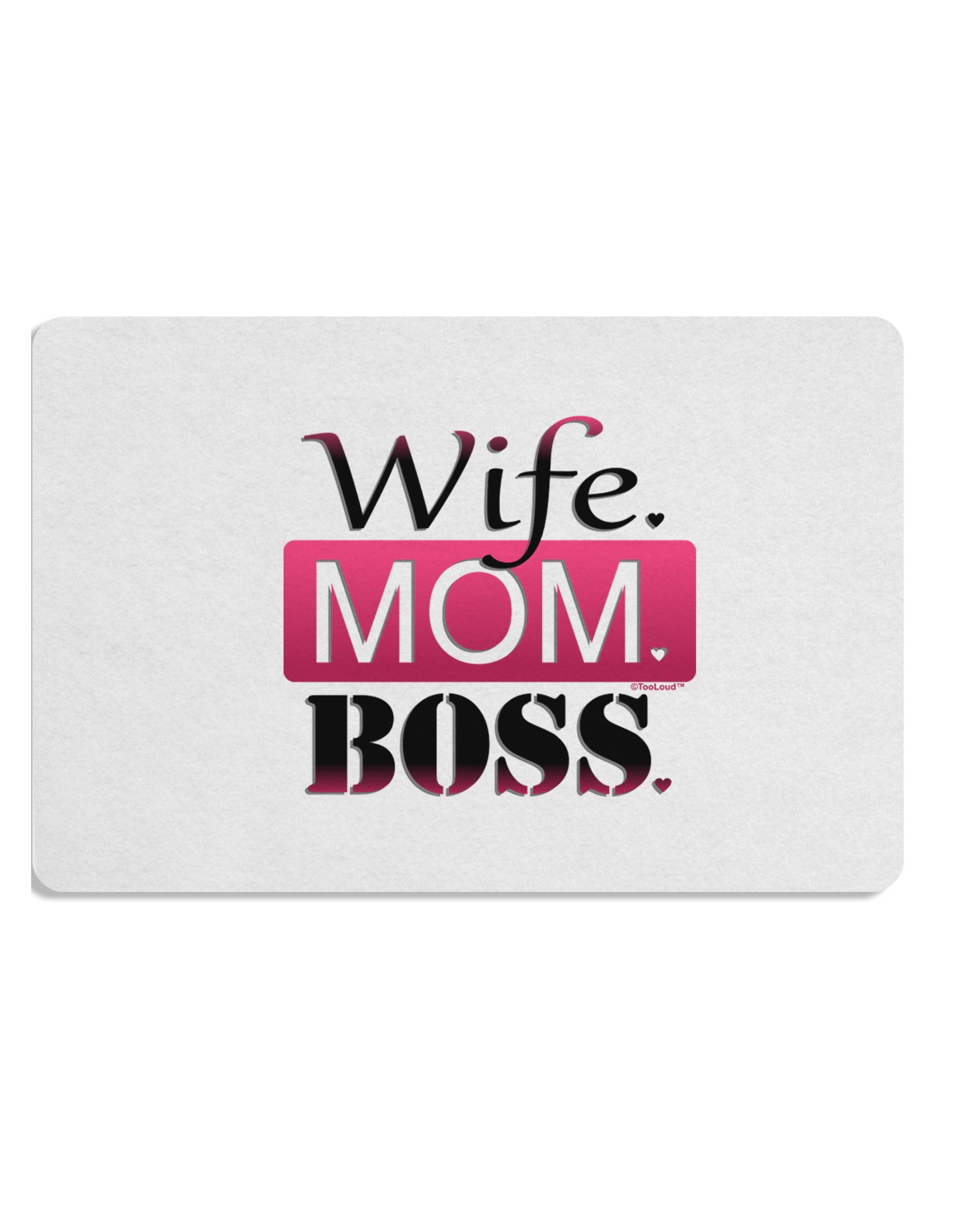 Wife Mom Boss Placemat Set of 4 Placemats-Placemat-TooLoud-White-Davson Sales