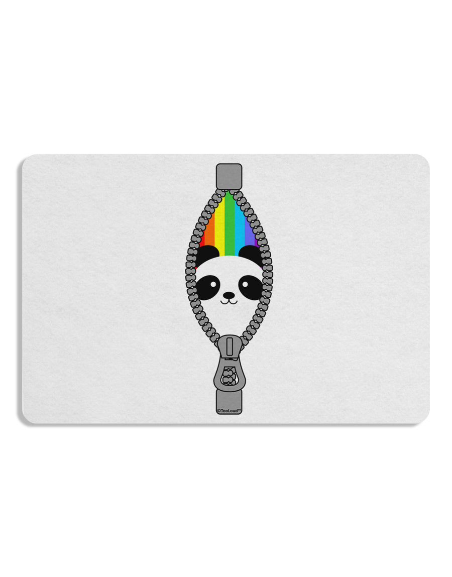 Rainbow Panda Peeking Out of Zipper Placemat by TooLoud Set of 4 Placemats-Placemat-TooLoud-White-Davson Sales