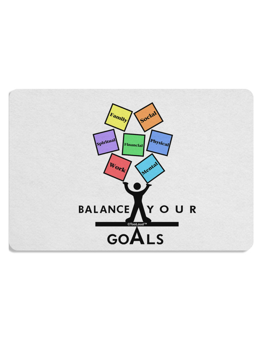 Balance Your Goals Placemat Set of 4 Placemats-Placemat-TooLoud-White-Davson Sales