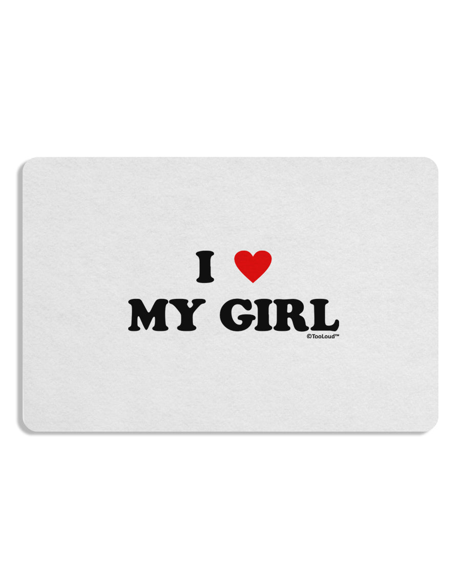 I Heart My Girl - Matching Couples Design Placemat by TooLoud Set of 4 Placemats-Placemat-TooLoud-White-Davson Sales