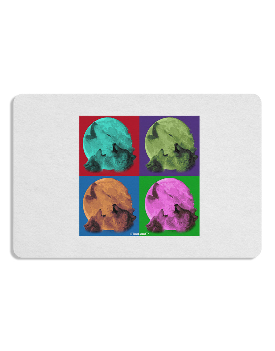 Three Wolves Howling - Pop-Art #1 Placemat by TooLoud Set of 4 Placemats-Placemat-TooLoud-White-Davson Sales