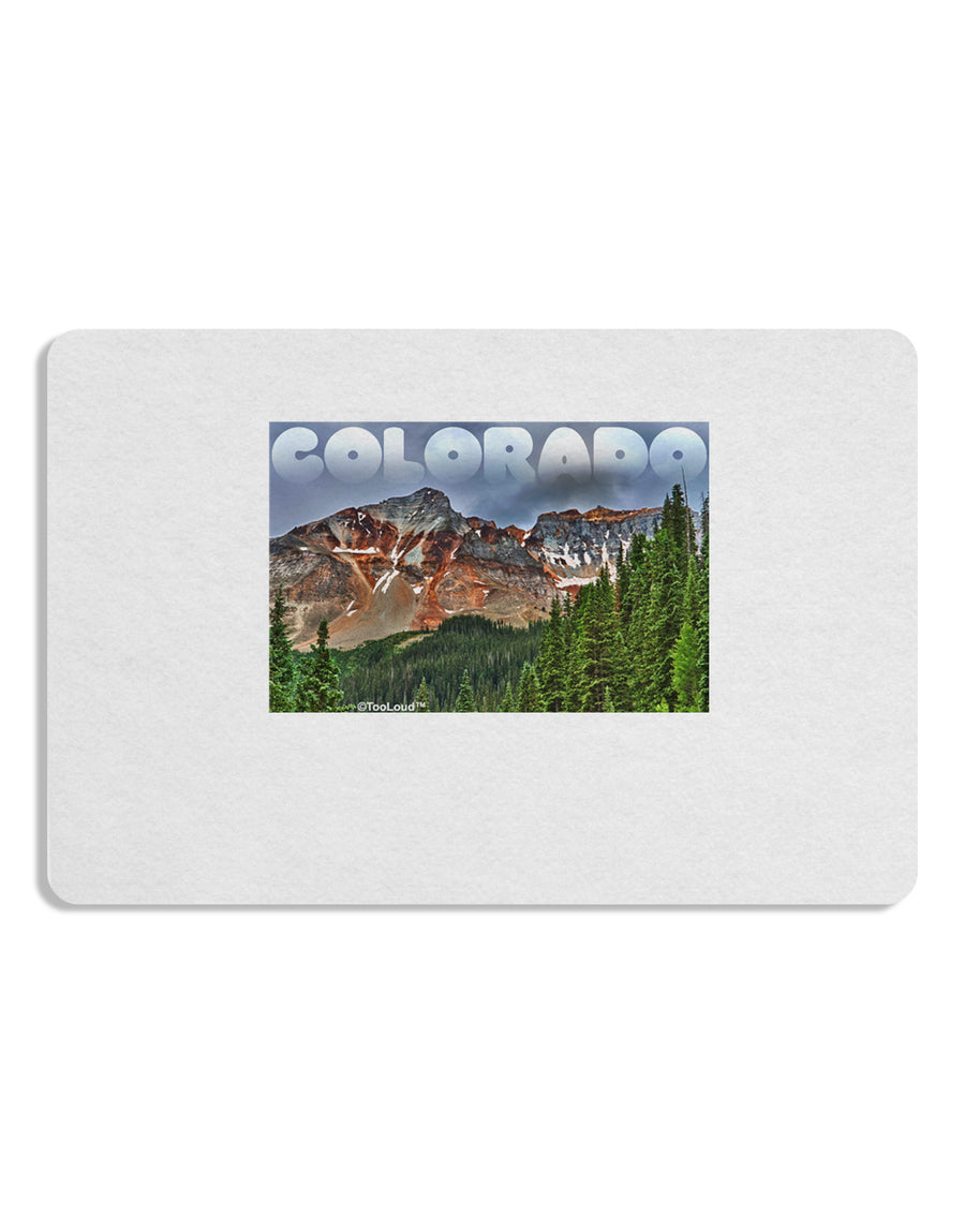 Colorado Mountains Forrest Text Placemat Set of 4 Placemats-Placemat-TooLoud-White-Davson Sales