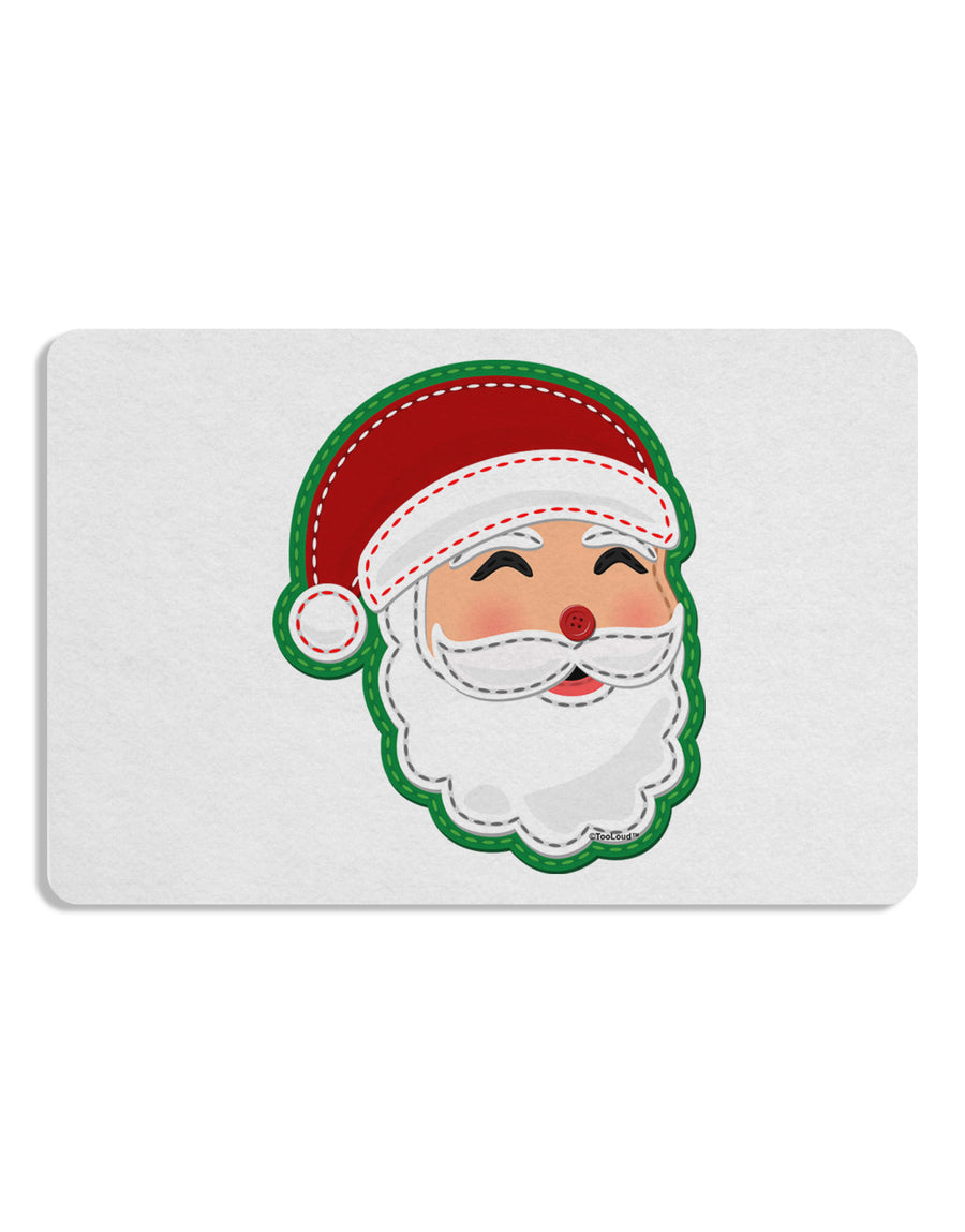 Cute Santa Claus Face Faux Applique 12 x 18 Placemat Set of 4 Placemats-Placemat-TooLoud-White-Davson Sales