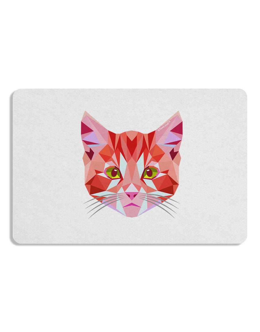 Geometric Kitty Red Placemat Set of 4 Placemats-Placemat-TooLoud-White-Davson Sales