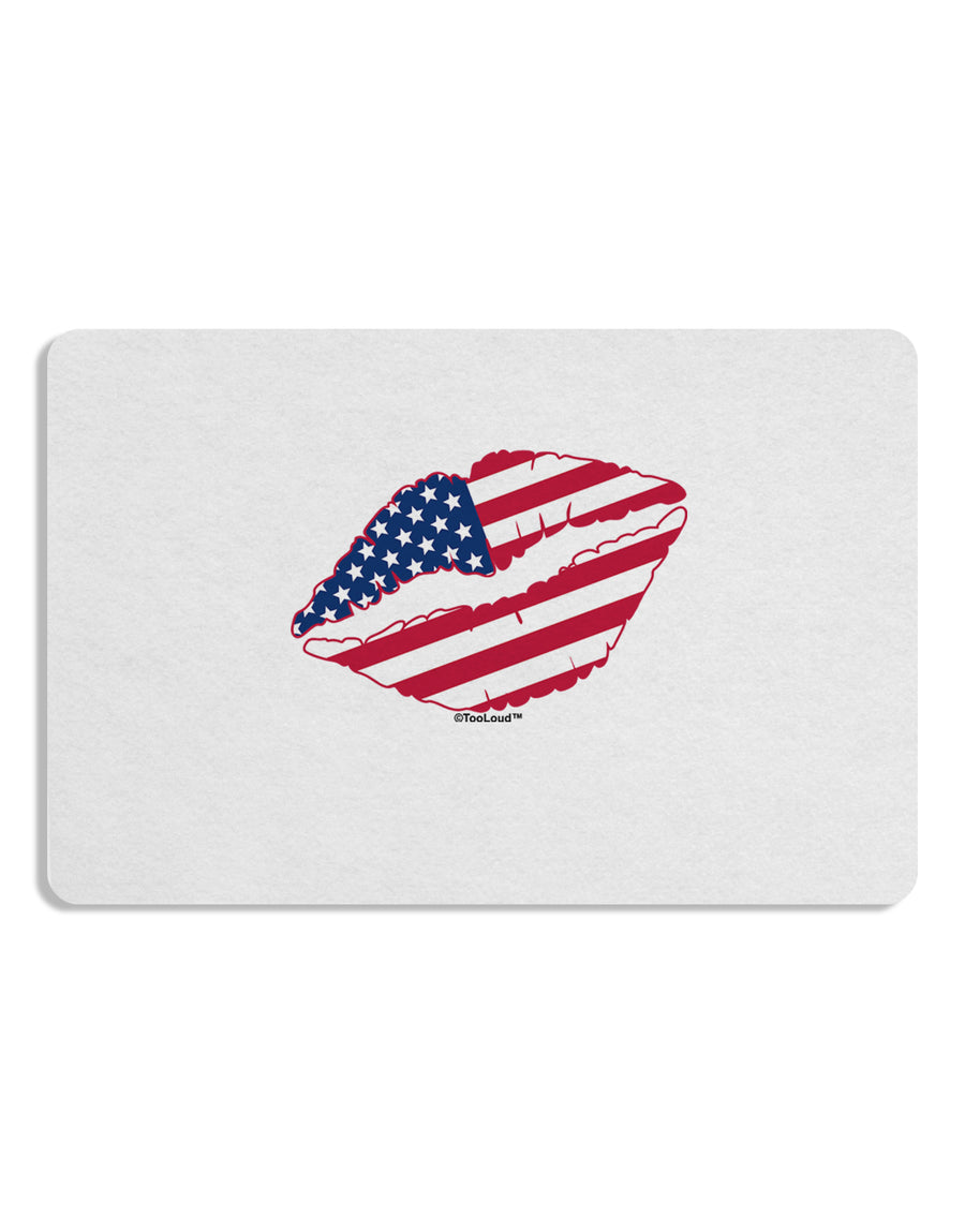 American Flag Lipstick Placemat by TooLoud Set of 4 Placemats-Placemat-TooLoud-White-Davson Sales