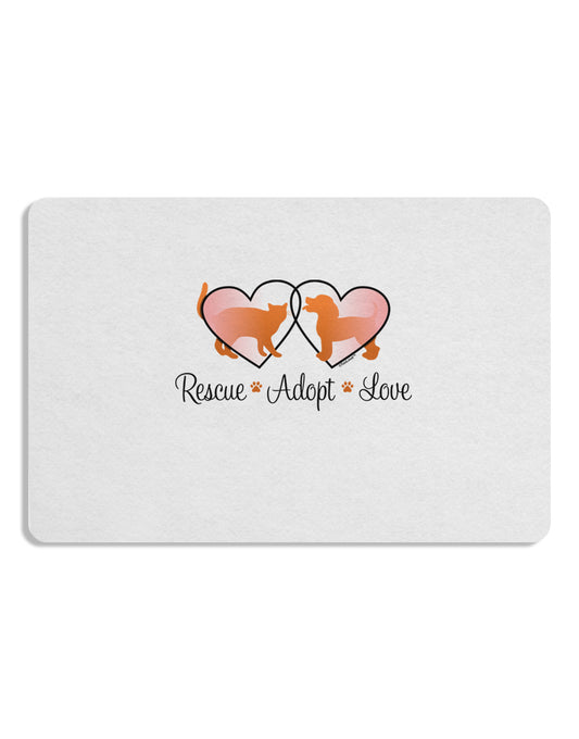 Rescue Adopt Love Placemat Set of 4 Placemats-Placemat-TooLoud-White-Davson Sales