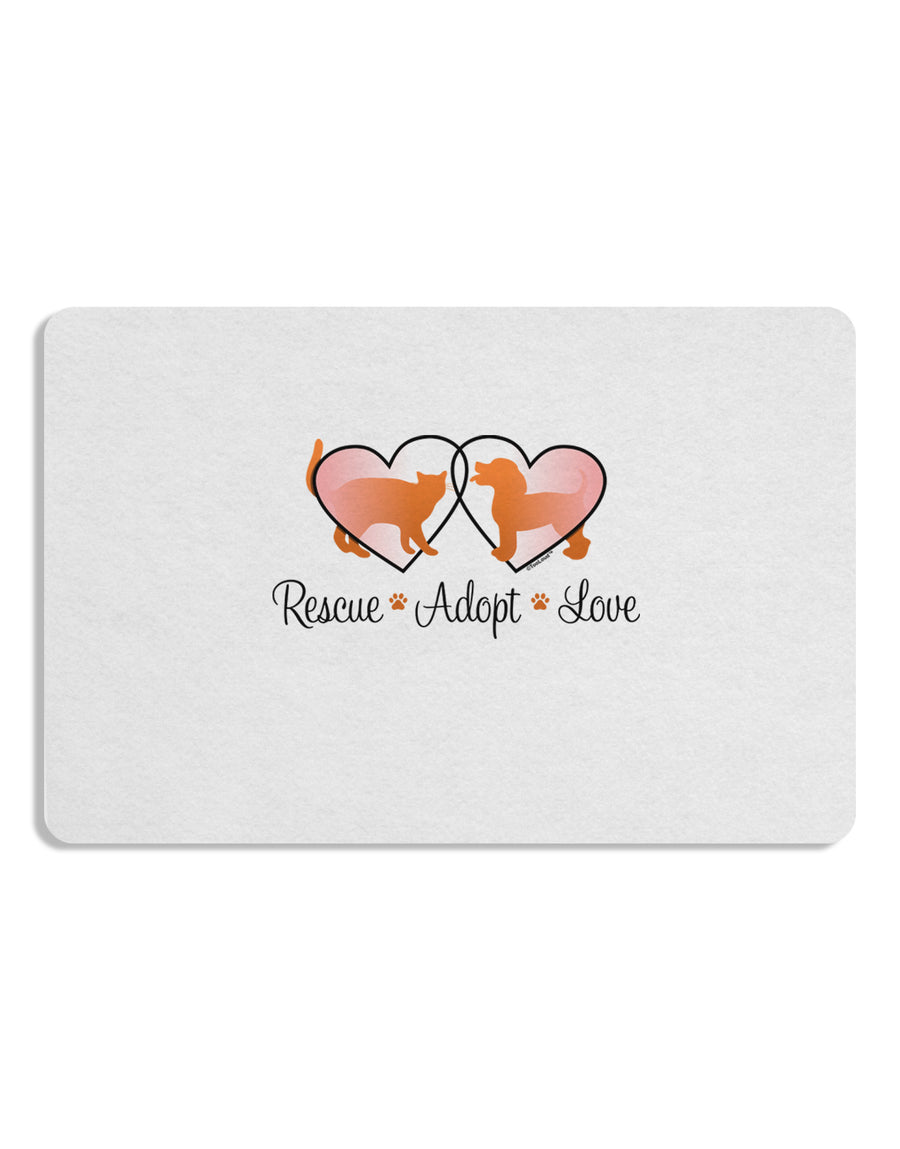 Rescue Adopt Love Placemat Set of 4 Placemats-Placemat-TooLoud-White-Davson Sales