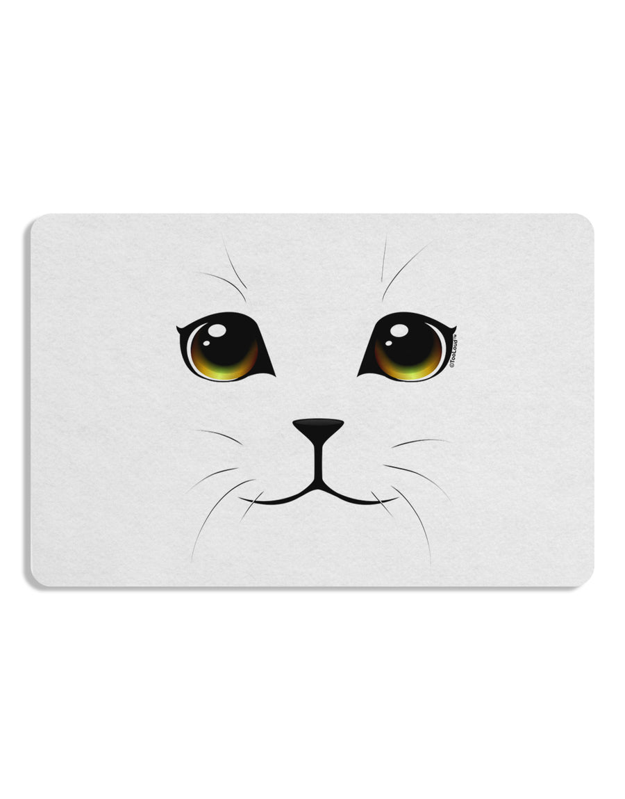 Yellow Amber-Eyed Cute Cat Face Placemat Set of 4 Placemats-Placemat-TooLoud-White-Davson Sales