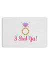 I Said Yes - Diamond Ring - Color Placemat Set of 4 Placemats