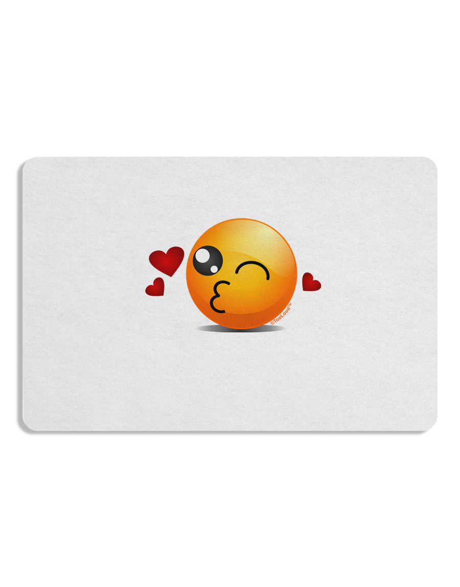 Kissy Face Emoji Placemat Set of 4 Placemats-Placemat-TooLoud-White-Davson Sales