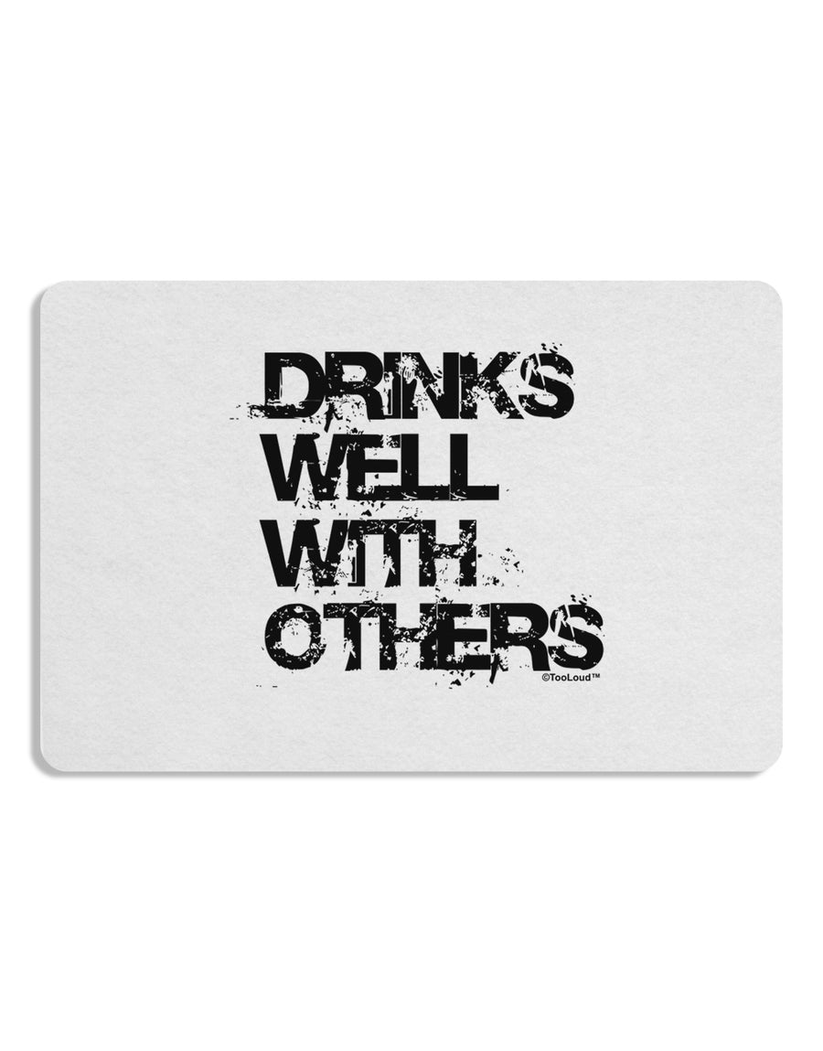 Drinks Well With Others Placemat by TooLoud Set of 4 Placemats-Placemat-TooLoud-White-Davson Sales