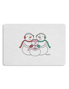 Cute Snowman Family with Girl 12 x 18 Placemat by TooLoud Set of 4 Placemats-Placemat-TooLoud-White-Davson Sales