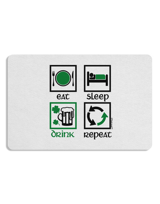 Eat Sleep Drink Green Beer Repeat Placemat Set of 4 Placemats-Placemat-TooLoud-White-Davson Sales