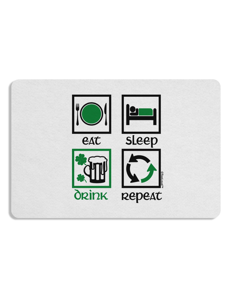 Eat Sleep Drink Green Beer Repeat Placemat Set of 4 Placemats-Placemat-TooLoud-White-Davson Sales