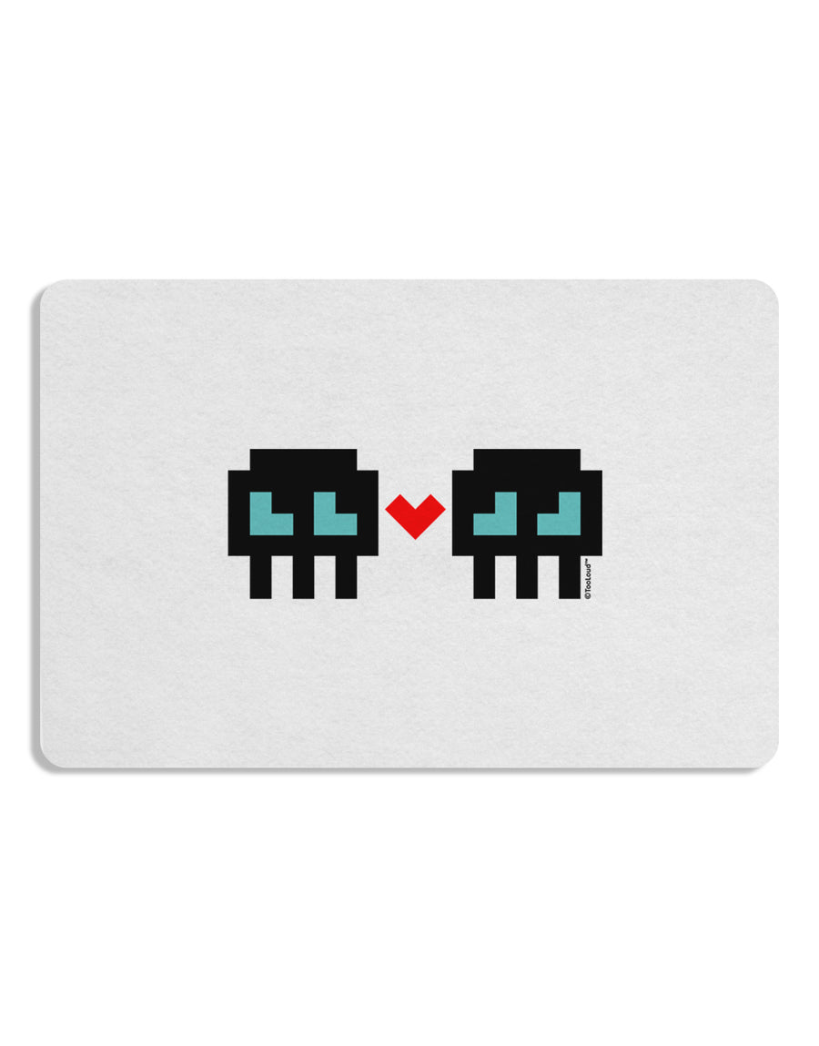 8-Bit Skull Love - Boy and Boy Placemat Set of 4 Placemats-Placemat-TooLoud-White-Davson Sales