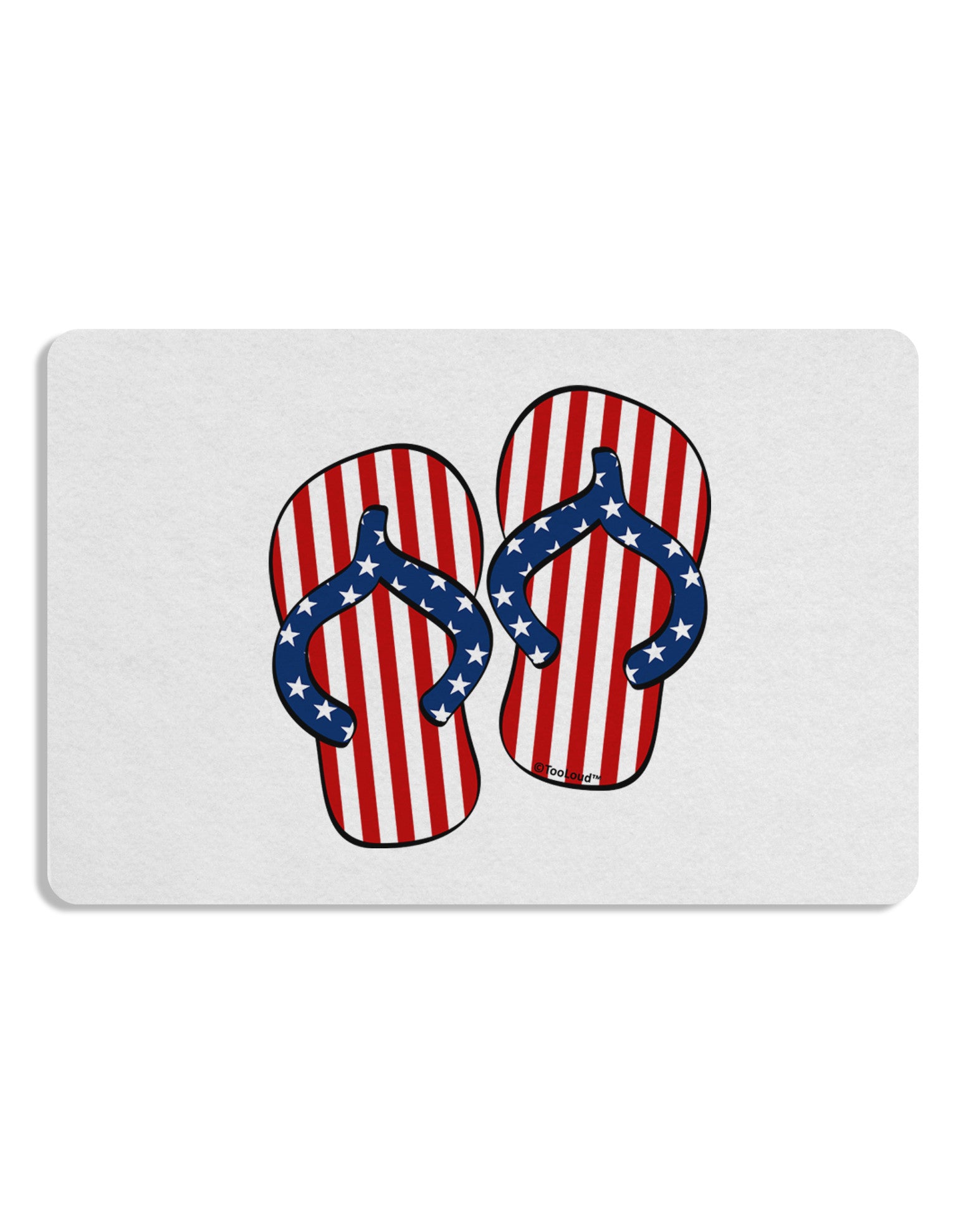 Stars and Stripes Flip Flops Placemat Set of 4 Placemats-Placemat-TooLoud-White-Davson Sales