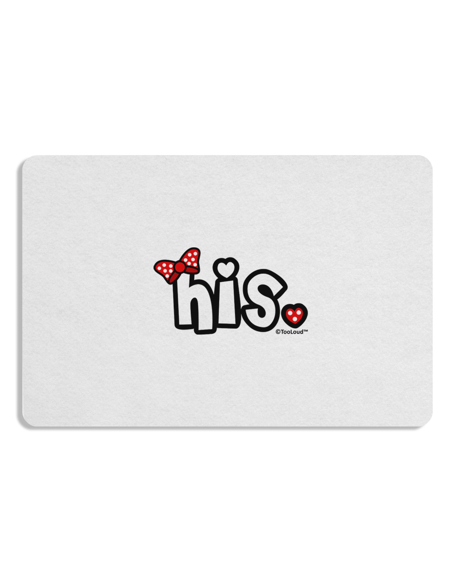 Matching His and Hers Design - His - Red Bow Placemat by TooLoud Set of 4 Placemats-Placemat-TooLoud-White-Davson Sales