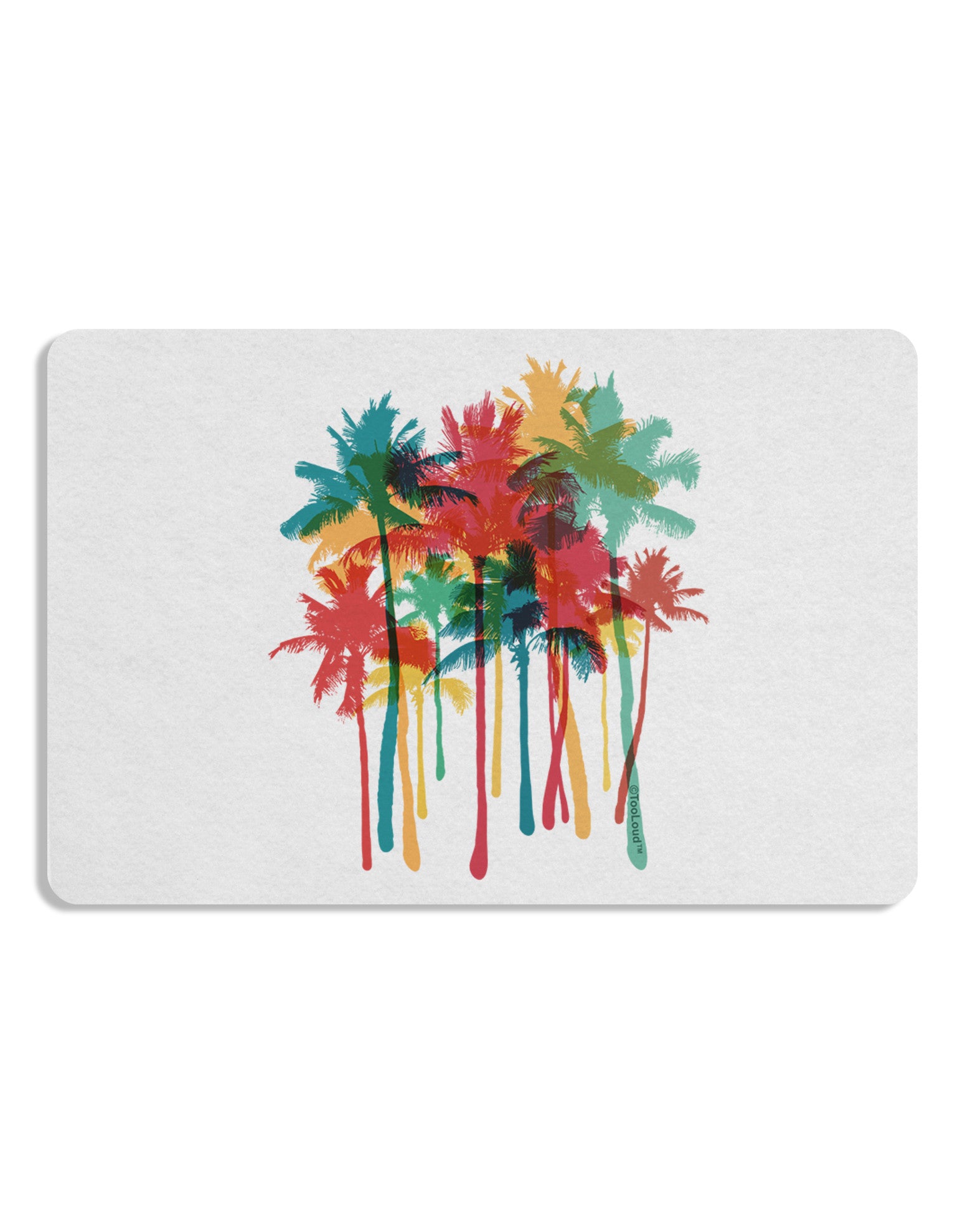 Paint Splash Palm Trees Placemat Set of 4 Placemats-Placemat-TooLoud-White-Davson Sales