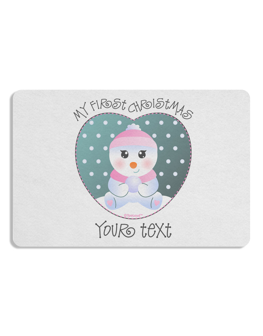 Personalized My First Christmas Snowbaby Girl Placemat Set of 4 Placemats-Placemat-TooLoud-White-Davson Sales