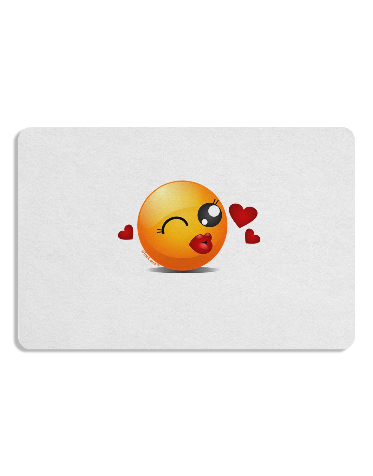 Kissy Face Emoji Girl Placemat Set of 4 Placemats-Placemat-TooLoud-White-Davson Sales