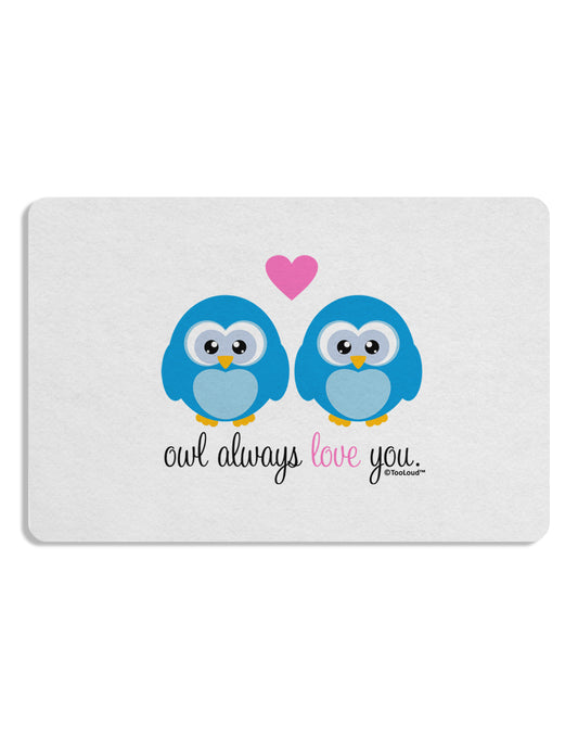 Owl Always Love You - Blue Owls Placemat by TooLoud Set of 4 Placemats-Placemat-TooLoud-White-Davson Sales