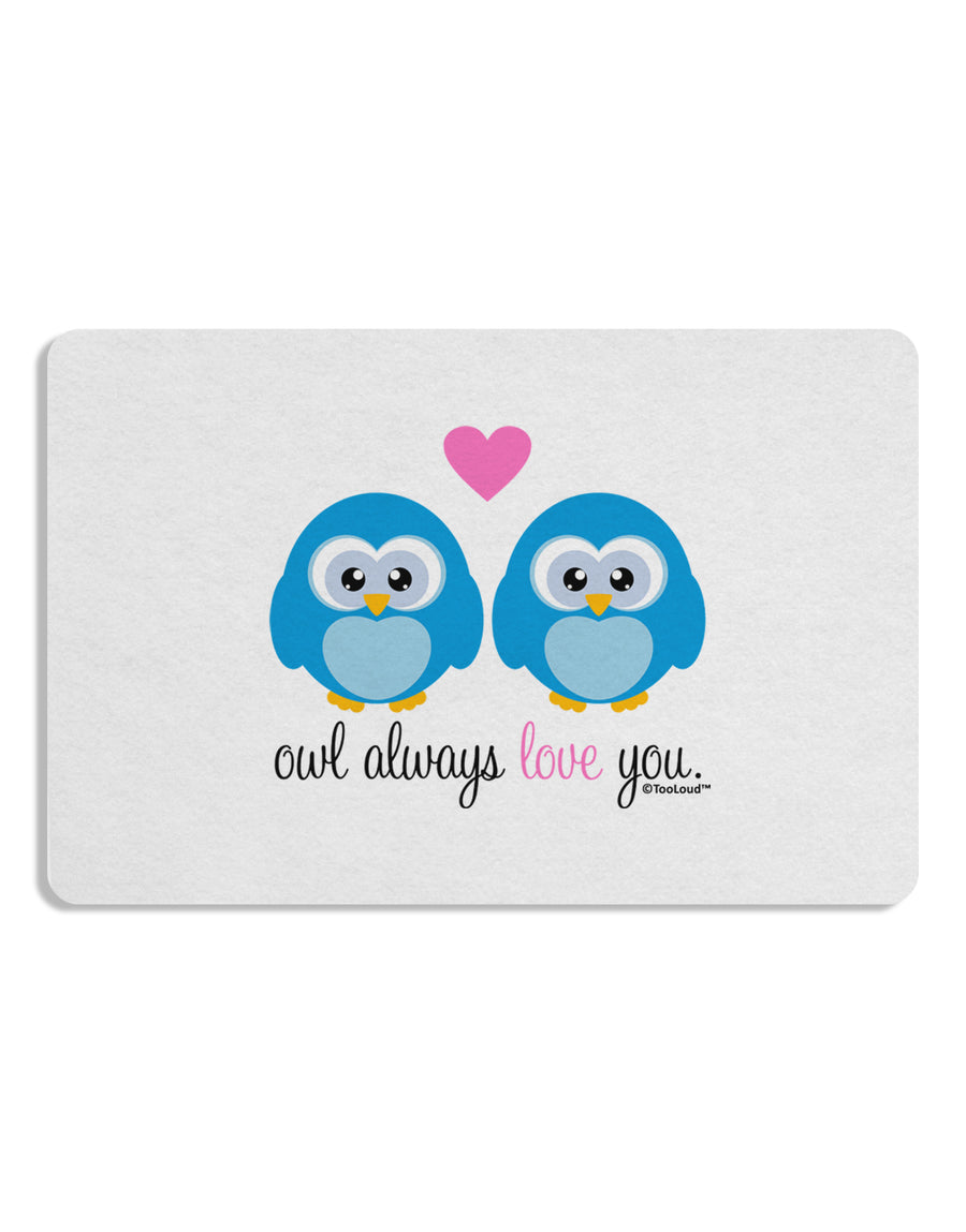 Owl Always Love You - Blue Owls Placemat by TooLoud Set of 4 Placemats-Placemat-TooLoud-White-Davson Sales