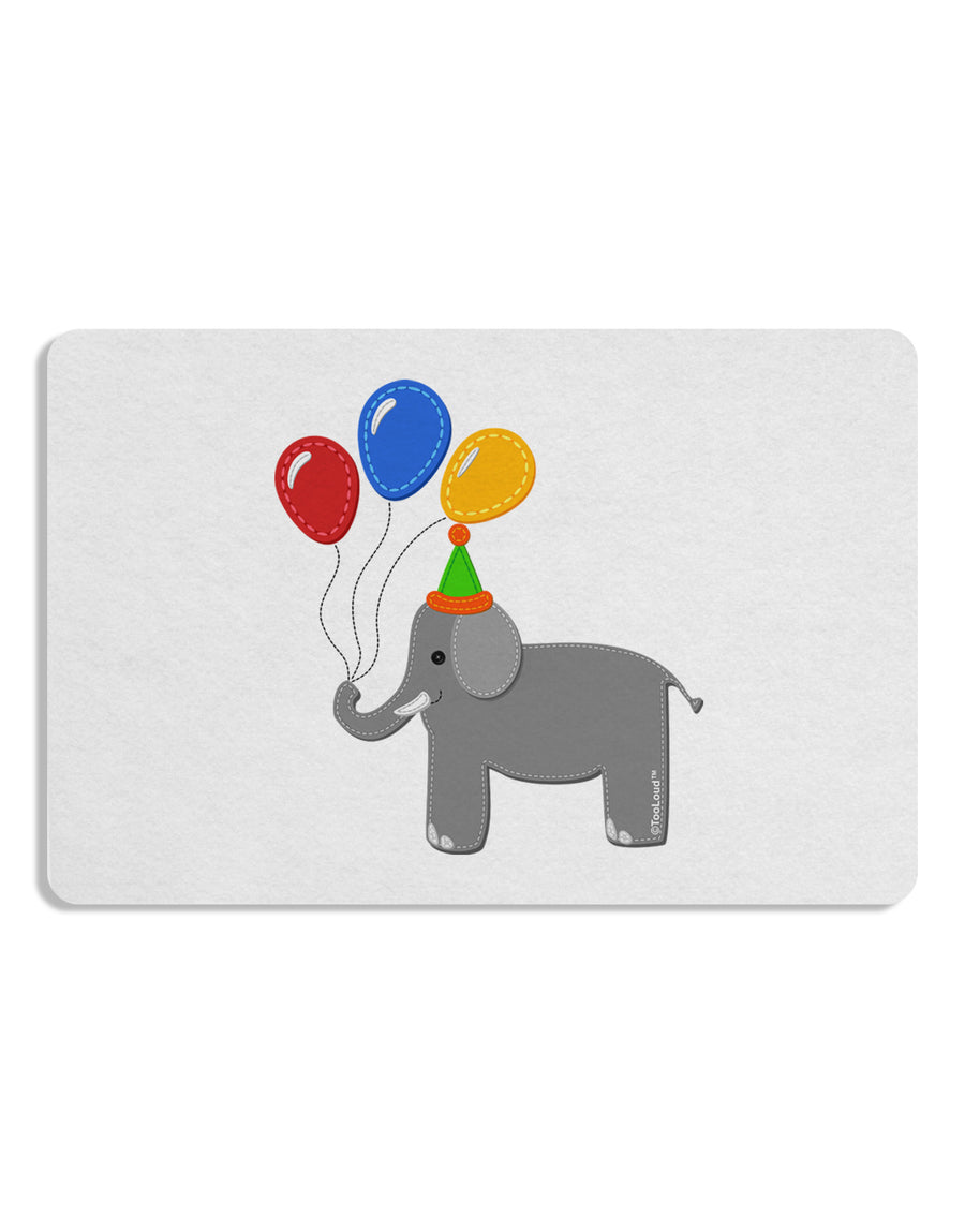 Cute Elephant with Balloons 12 x 18 Placemat Set of 4 Placemats-Placemat-TooLoud-White-Davson Sales